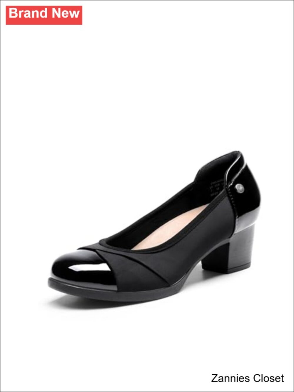 ✨DREAM PAIRS Women's Low Chunky Heel Pumps Arch Support Comfort Work Shoes